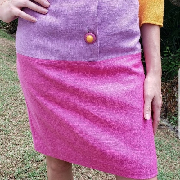 Oscar De La Renta Dress Runway Pop Art Womens 14 - Picture 3 of 8